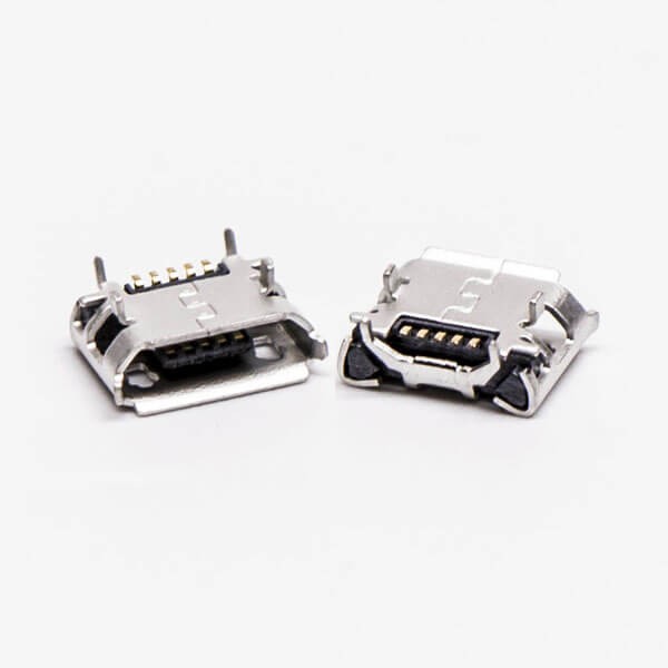 Micro Female USB 5 Pin SMT Type B 180 Degree for PCB Mount