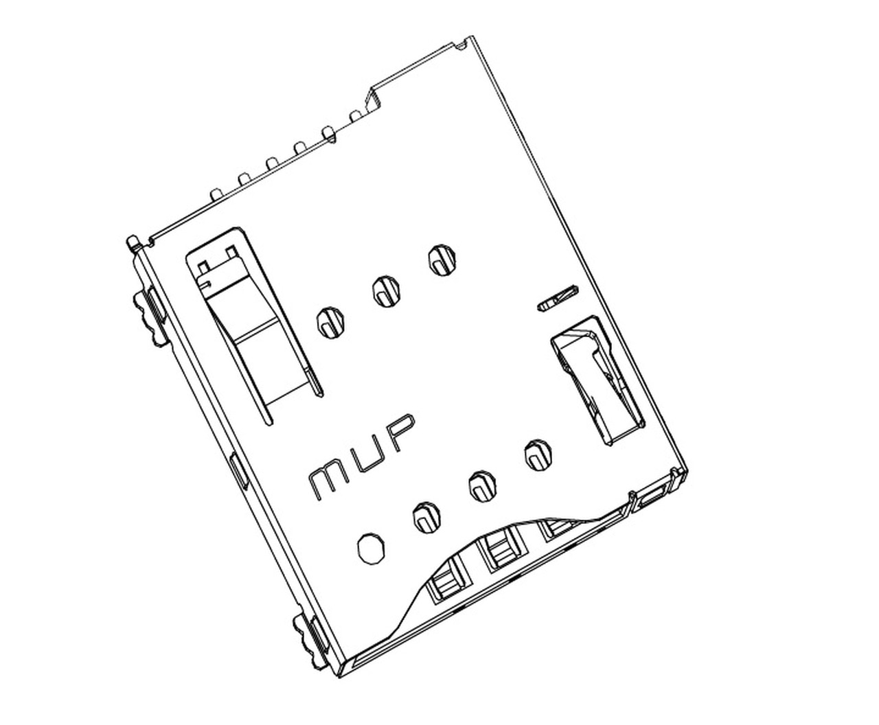 Micro SIM Card Connector MUP-C792 6P (Push-Push Lock Type)