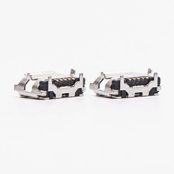 Micro USB B Female Connector 5 Pin SMT Type B Straight for PCB Mount 8.3-4.45