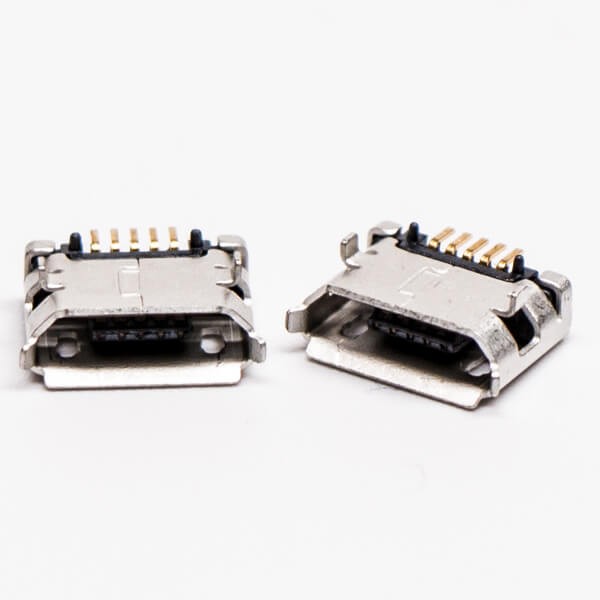 Micro USB Dual Female 5 Pin SMT Type B DIP 6.4 Straight for PCB