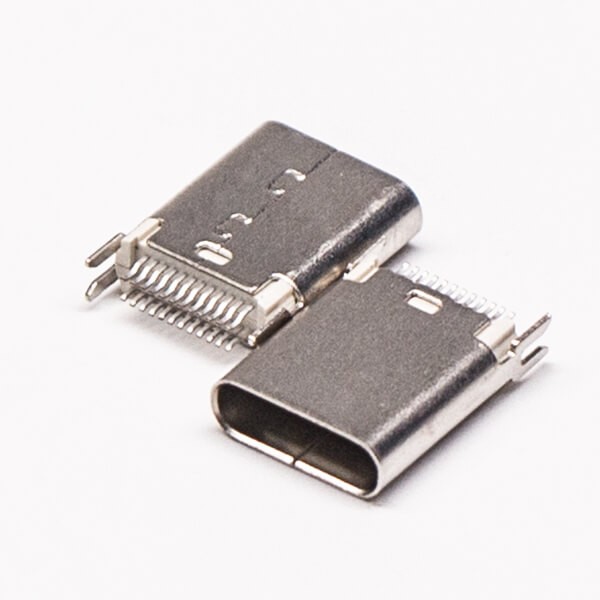 Type C 24 Pin Socket Straight 180 Degree Through Hole for PCB Mount