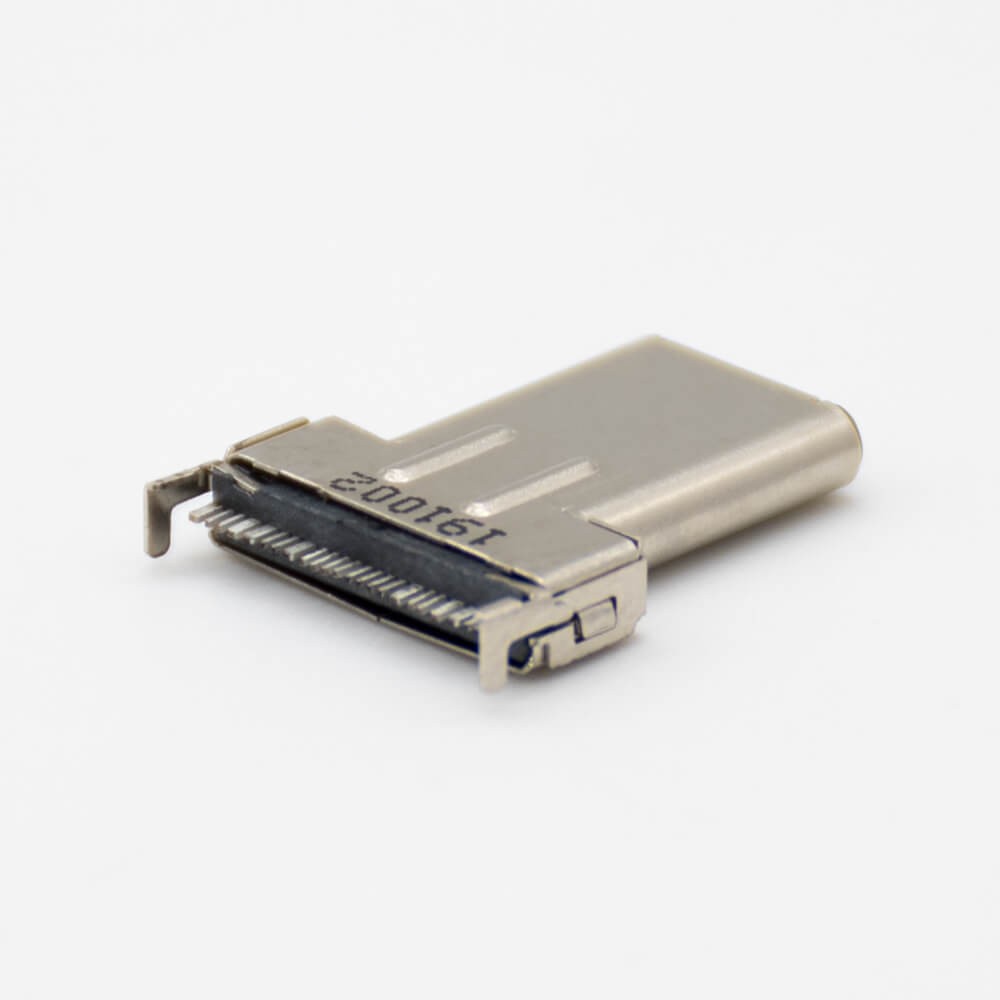 Type C Connectors Straight 24 Pin Male matte-tin Panel Mount