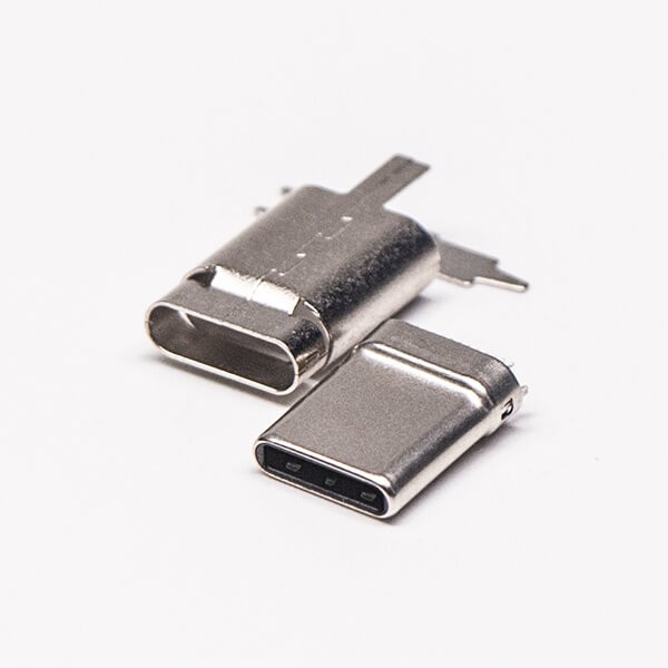 Type C Straight USB Connector with Shell