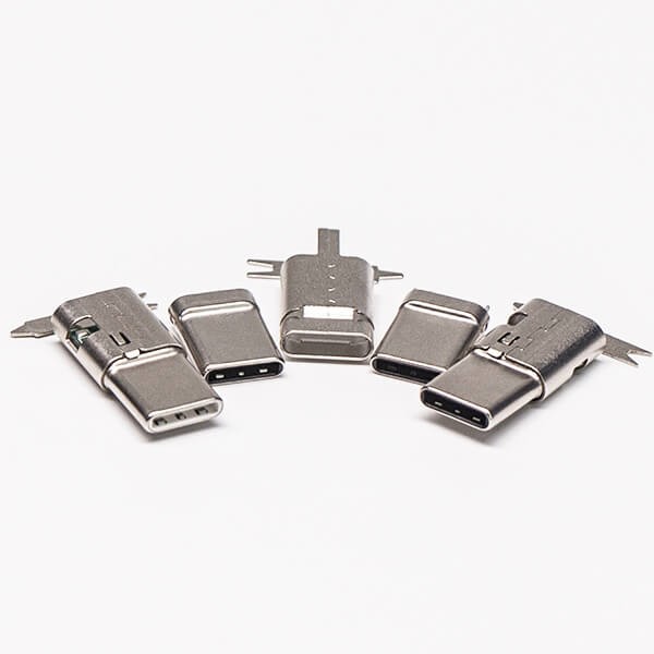 Type C Straight USB Connector with Shell
