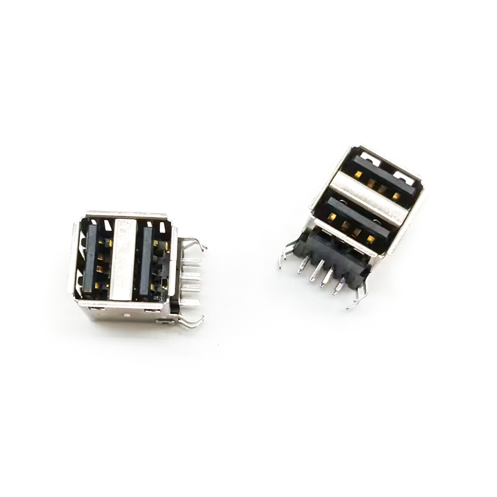 USB 2.0 High Speed Type A Right Angled Female two Port USB Connector
