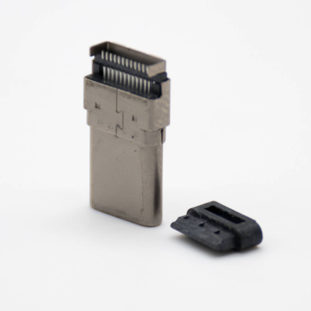 USB Connector Types C 3.1 Offset Type Straight Male 24 Pin SMT Type