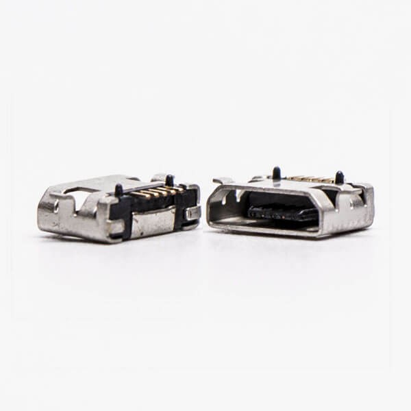 USB Micro Female 5 Pin SMT Type 180 Degree for PCB Mount