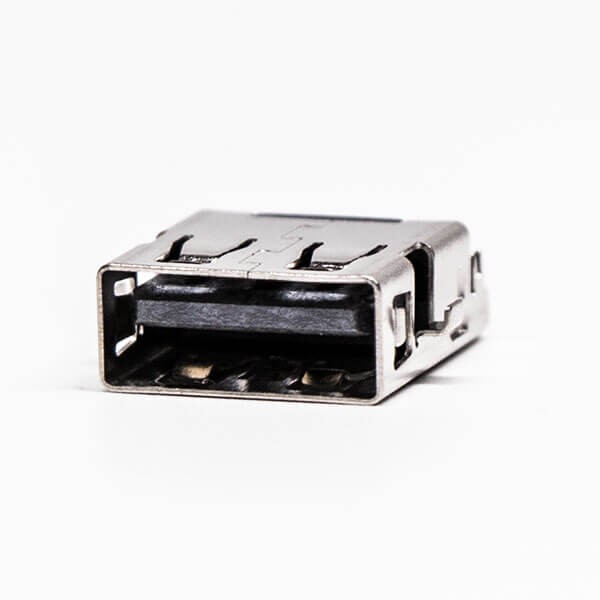 USB Through Hole Mount Female 2.0 Type A 90° Reverse for PCB