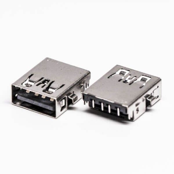 USB Through Hole Mount Female 2.0 Type A 90° Reverse for PCB