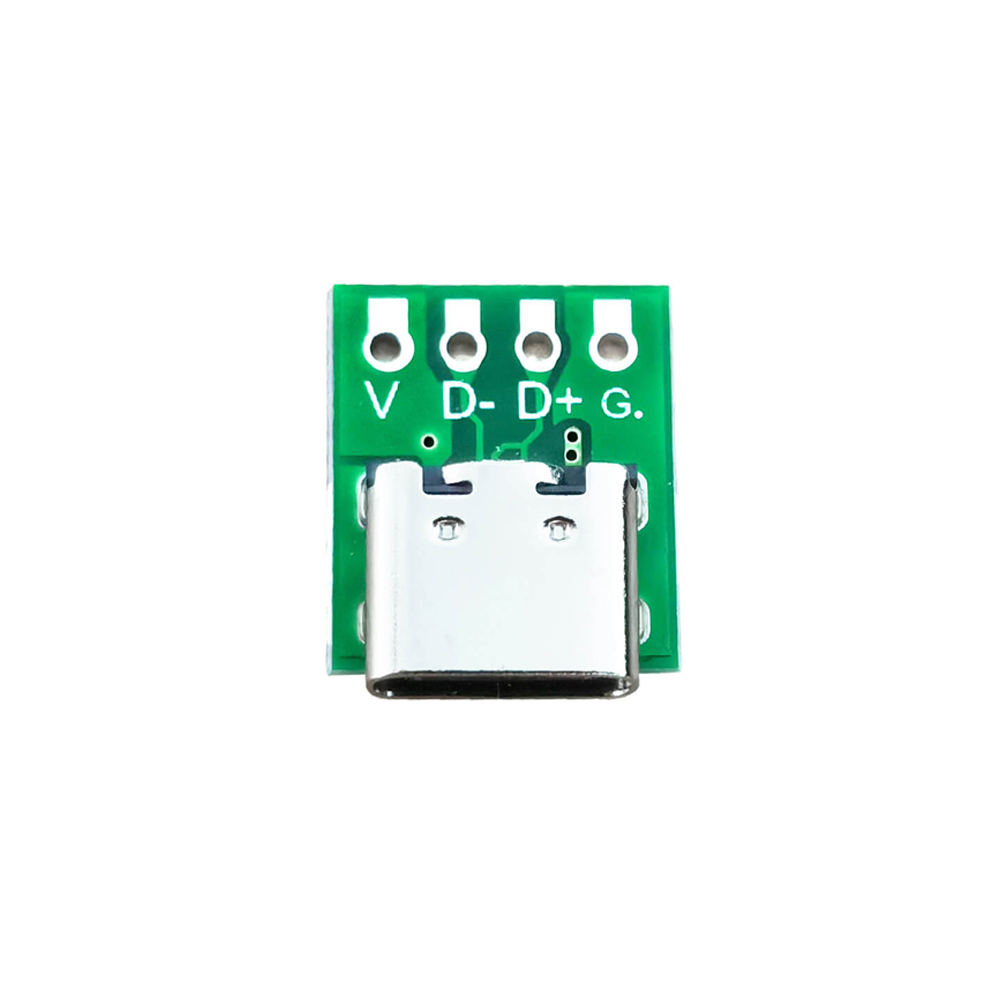 USB Type-C 16Pin Female to 4P R/A PCB Mount 2.54mm
