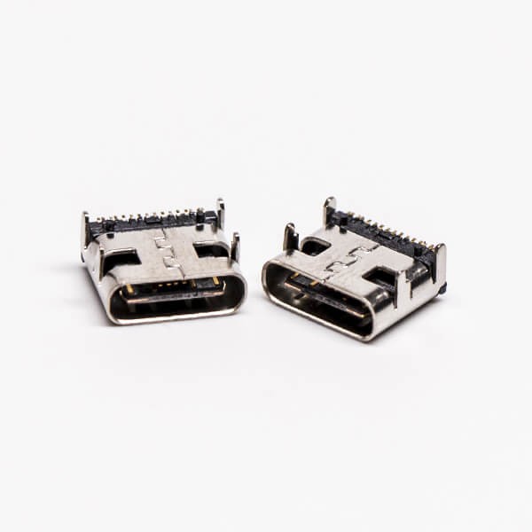 USB Type C 90 Degree Female SMT Through Hole for PCB Mount