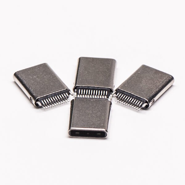 USB Type C Connector Plug Straight 24 Pin Through Hole for PCB Mount