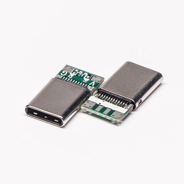 USB Type C Connector Straight 24 Pin Solder Type for Cable
