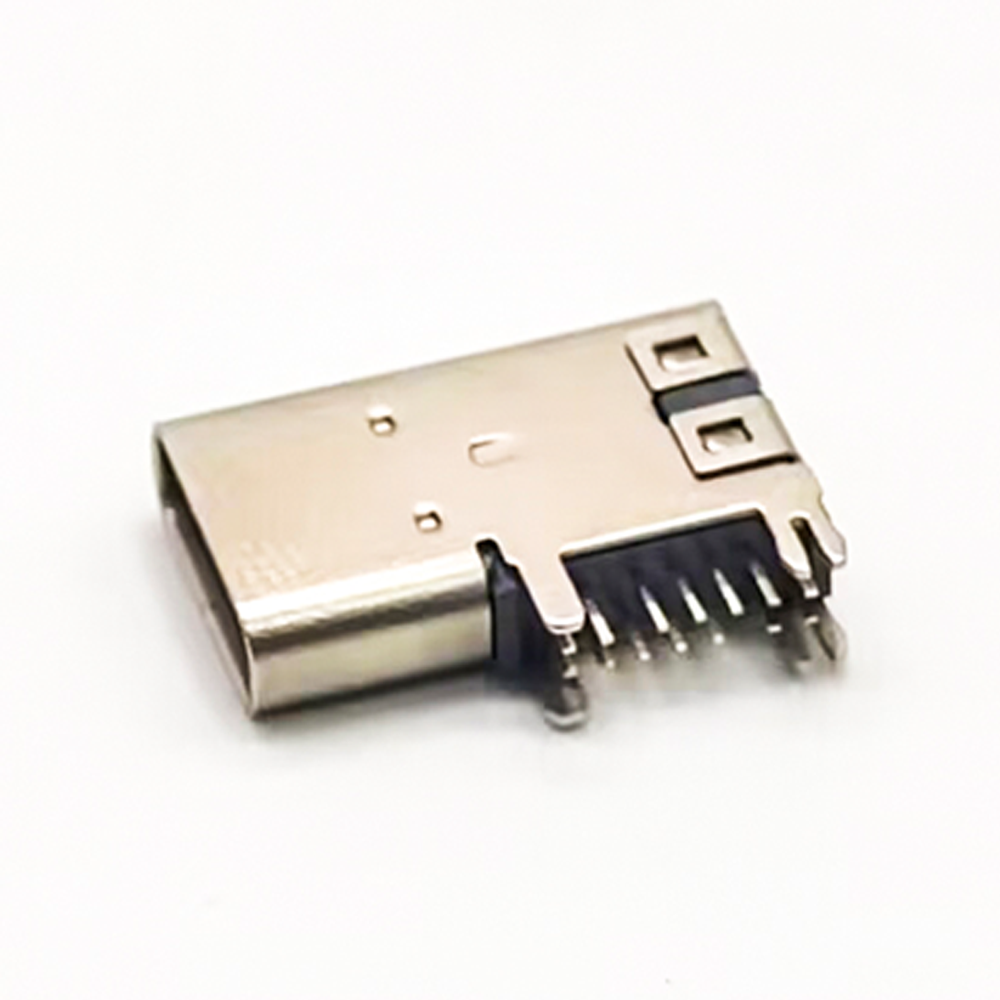 USB Type C Female 90 Degree Flag Type Through Hole