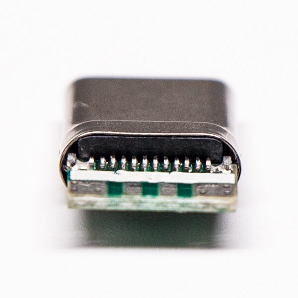 USB Type C Male 180 Degree Straight PCB Mount Connector