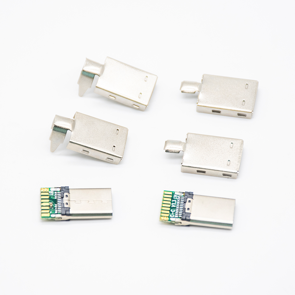 USB Type C Male with Shell Solder USB Connector