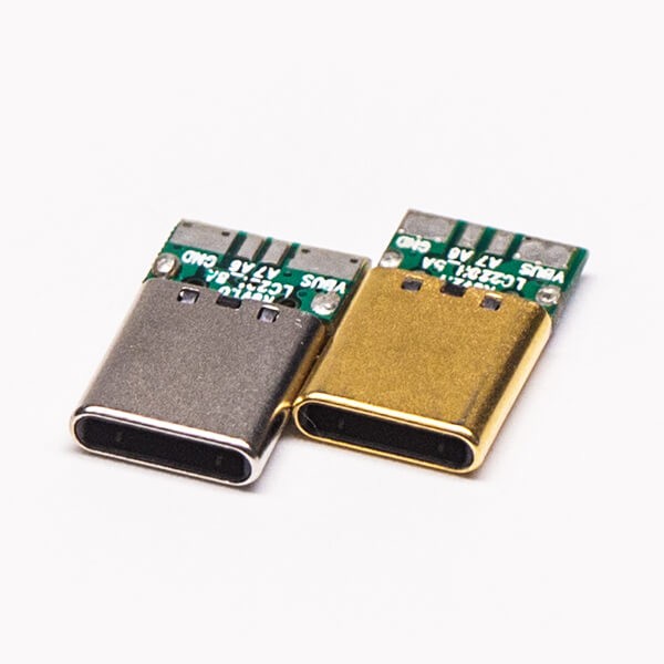 USB Type C Port Plug Straight 12 Pin PCB Mount