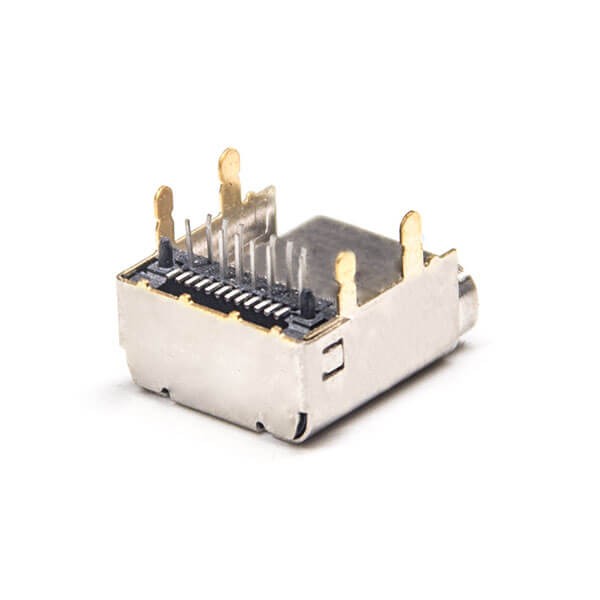 USB Type C Right Angle 24 Pin Connector Through Hole for PCB Mount
