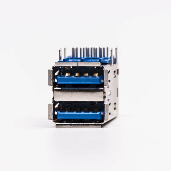 usb3.0 Type A Dual Port Female Right Angled Through Hole
