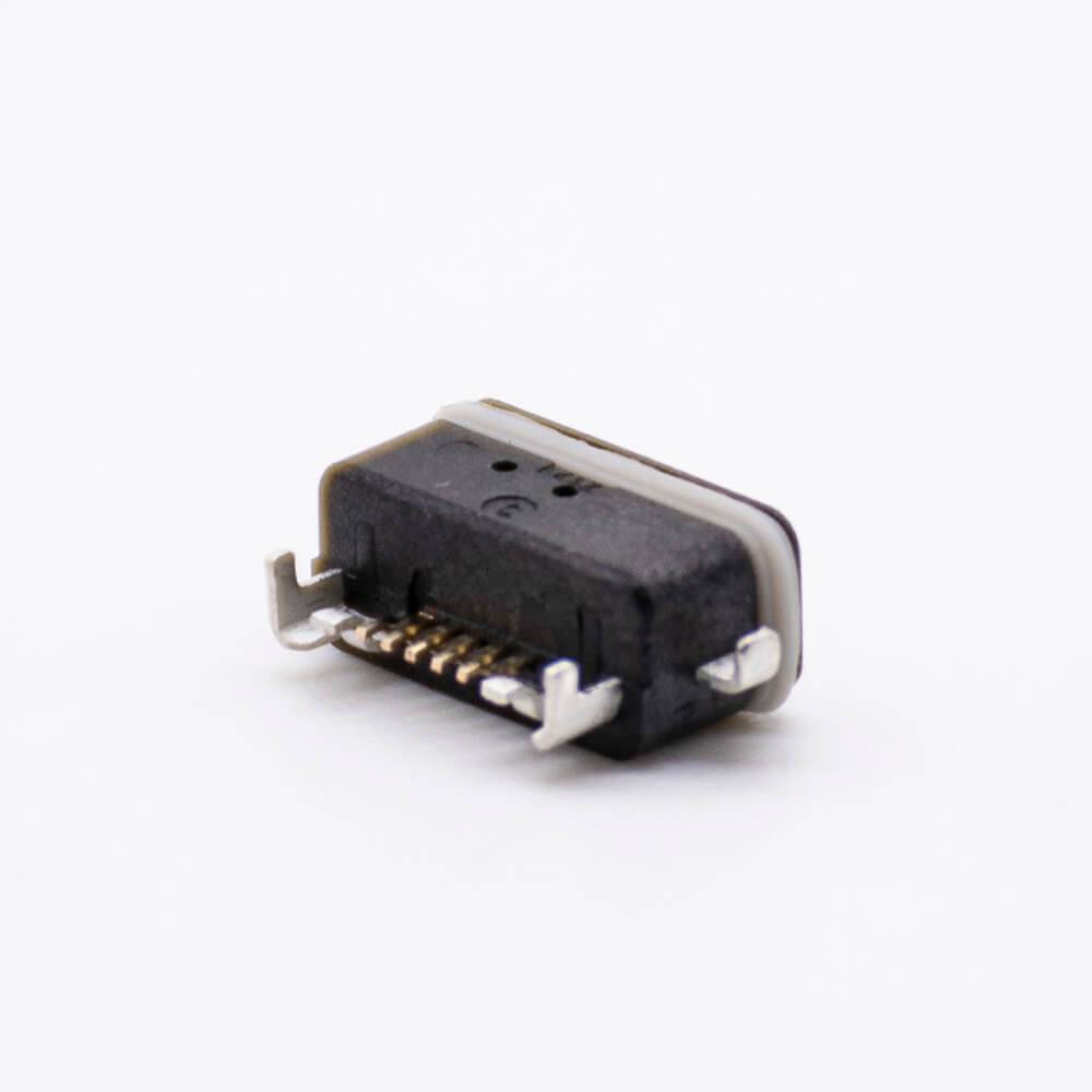 IP66 Waterproof MICRO USB Type B Female 5P Connector SMT With Rating 3 A IP66