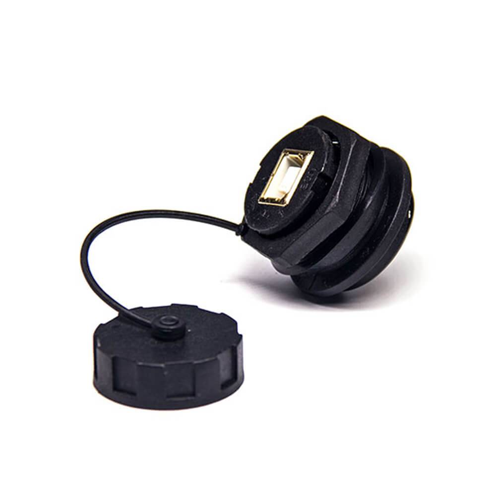 IP67 Waterproof USB Connector USB2.0 Type B Female Panel Lock Connectors