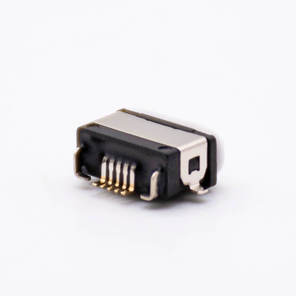 IPx8 MICRO USB Connector 5Pin Female SMT B Type With Waterproof Ring
