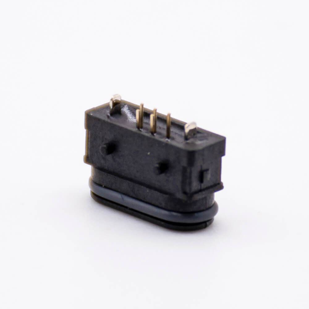 IPX8 Waterproof MICRO USB Connector B Type Female 5P SMT Vertical Mounting 180 Degrees