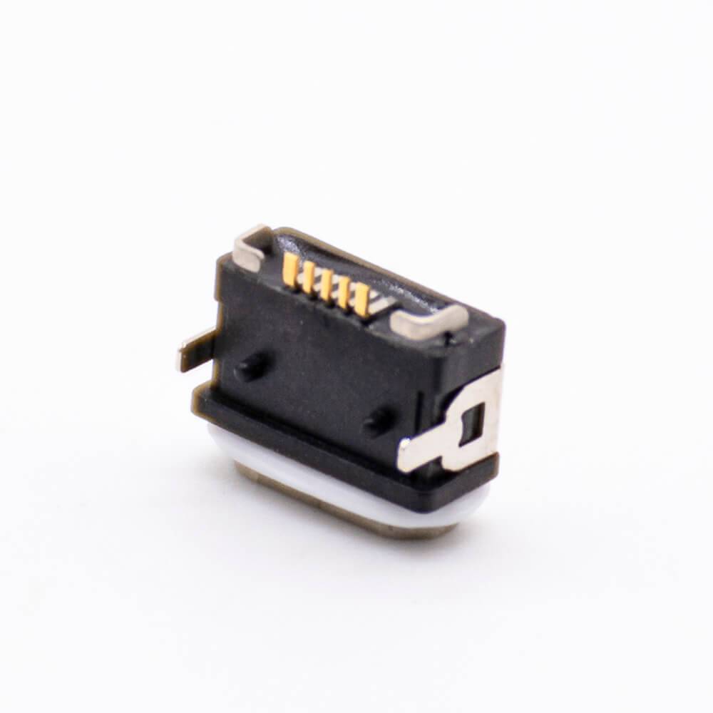 MICRO USB Type B Waterproof Female Connector 5Pin IPX8 Connector SMT