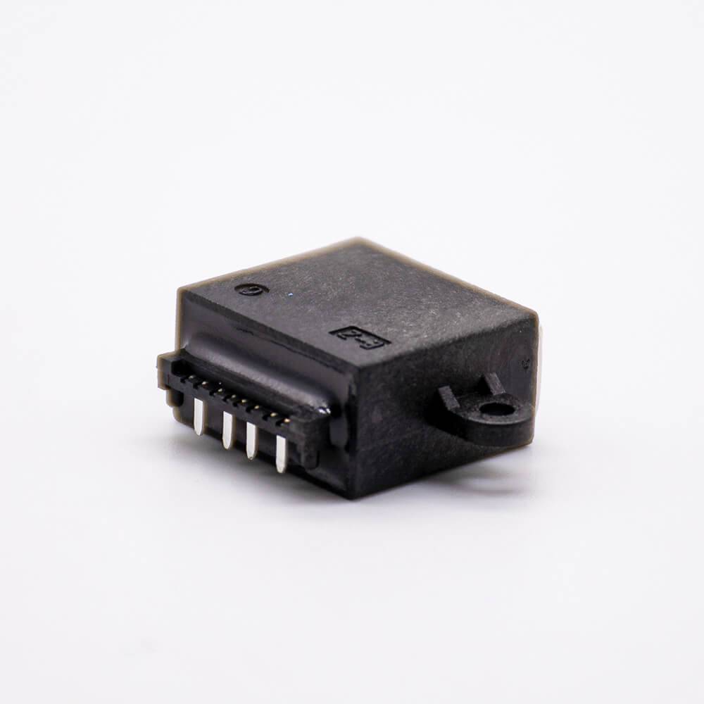 USB Waterproof Connector A Female Socket IPX8 4Pin USB2.0 A Offset Type 90 Degrees