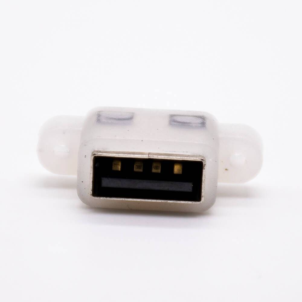 USB Waterproof Female Socket IPX6 Straight SMT 4 Pin Type A