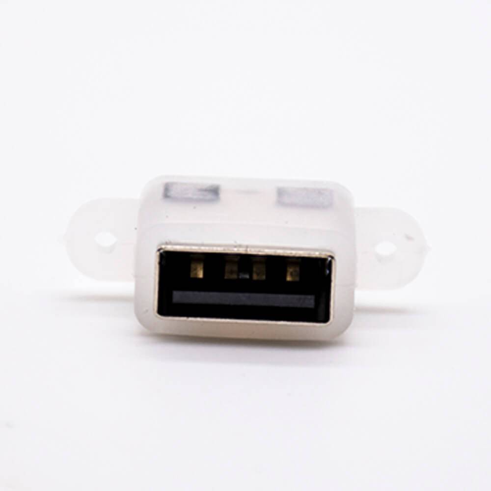 USB Waterproof Socket 4p Female IPX6 SMT Straight Type A Female Connector