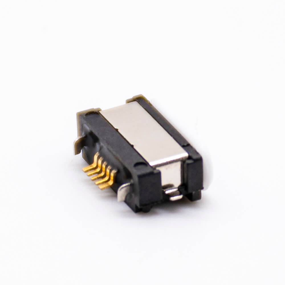 Waterproof MICRO USB Connector IPX8 Offset Type B Type 5 Pin With Waterproof Ring