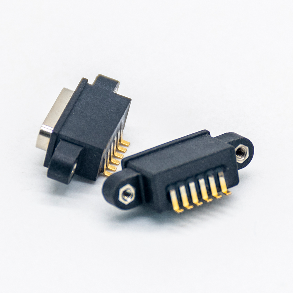 Waterproof Type C Connector Female Socket 6P SMT With Waterproof Ring