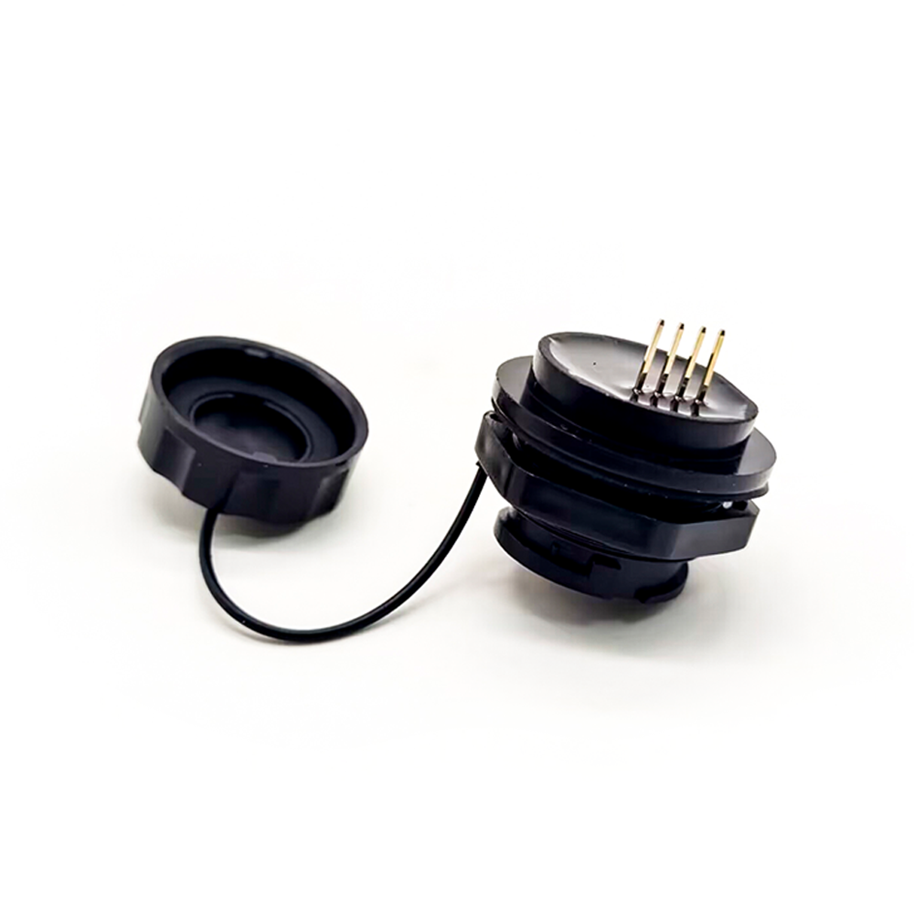 Waterproof USB 2.0 Connectors Type A Female Front Panel Lock Mount IP67 with Dust Cover