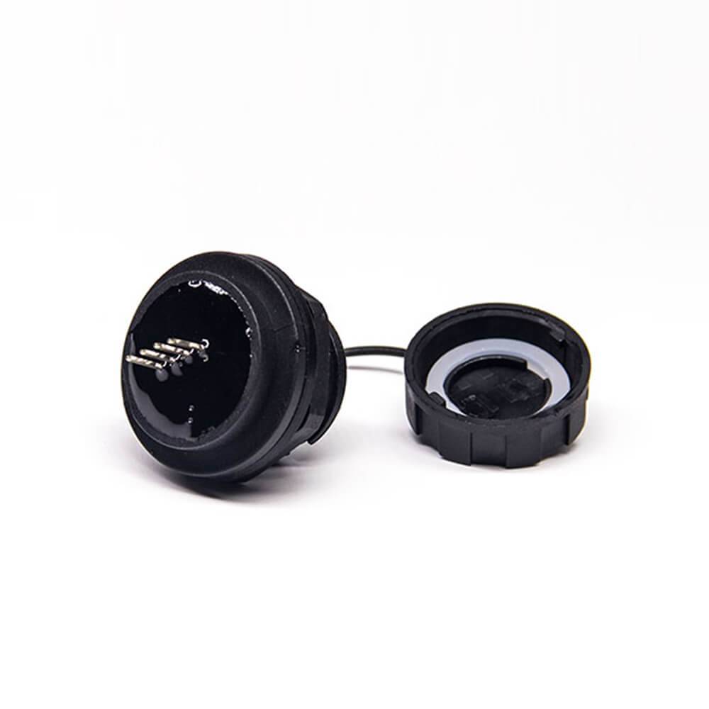 Waterproof USB 2.0 Connectors Type A Female Front Panel Lock Mount IP67 with Dust Cover
