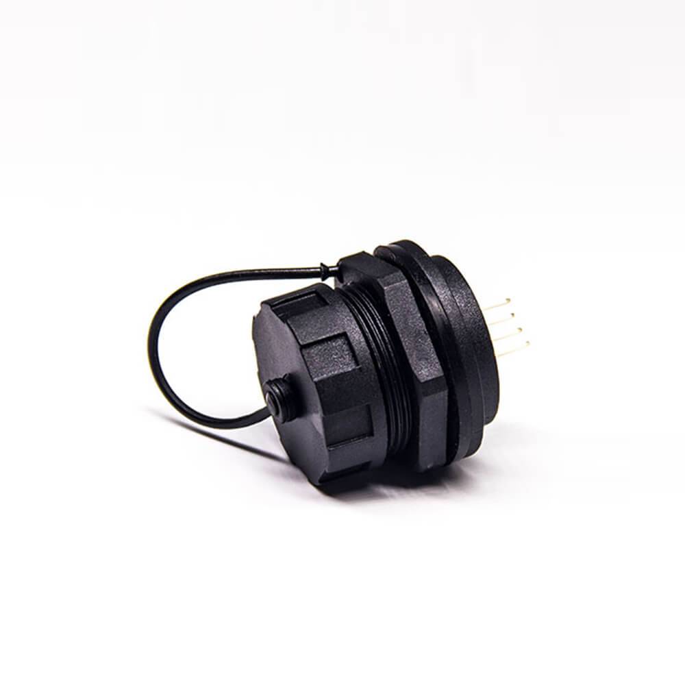 Waterproof USB 2.0 Connectors Type A Female Front Panel Lock Mount IP67 with Dust Cover