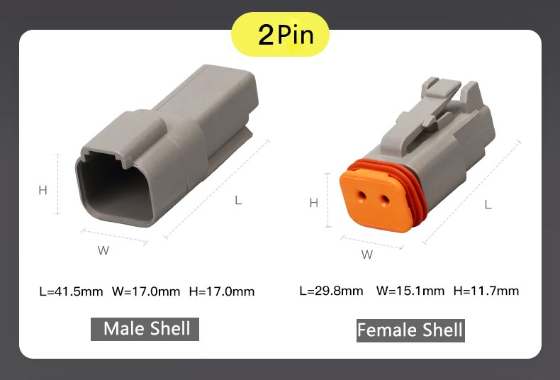 12 Pin Auto Waterproof Connector Female Jack with 1.25mm2 Cable Automotive Sealed Electric 14CM DT06-12S