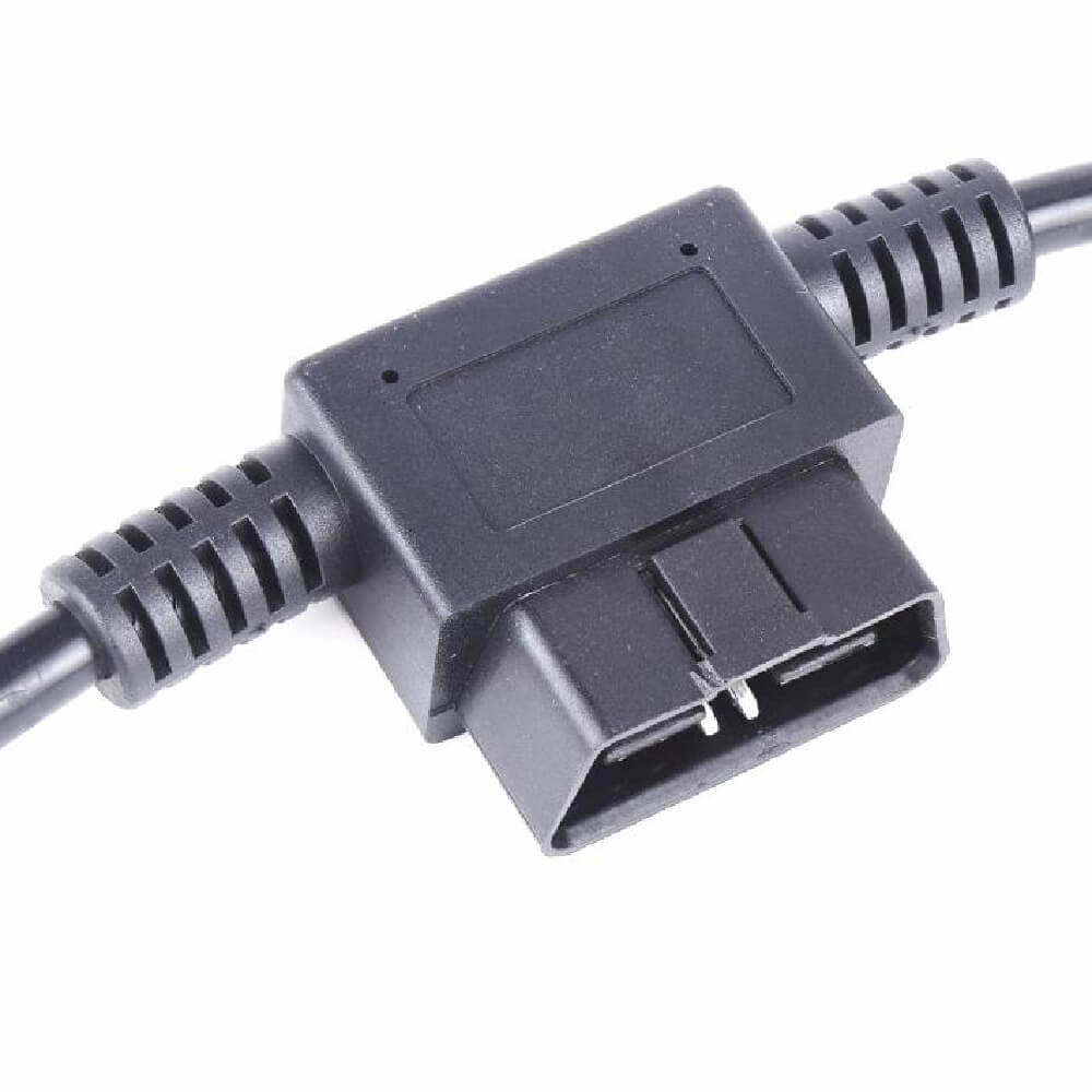 OBD2 16 Pin Male to Dual 16 Pin Female T Type Passthrough Cable 0.1M